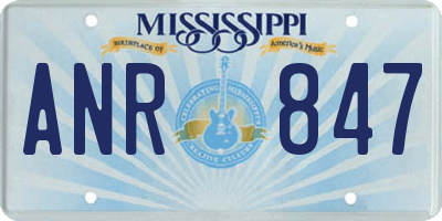 MS license plate ANR847