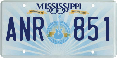 MS license plate ANR851