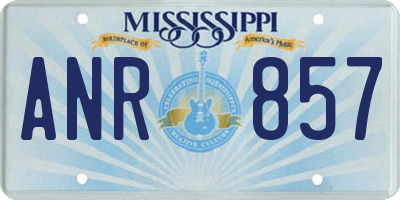 MS license plate ANR857