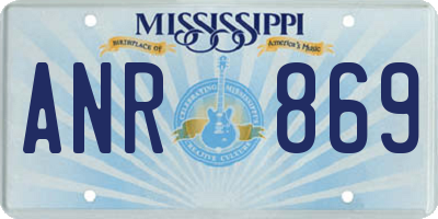 MS license plate ANR869