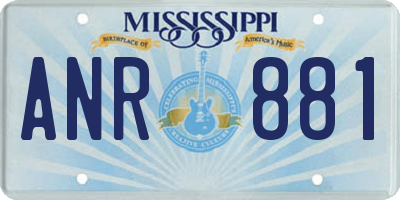MS license plate ANR881