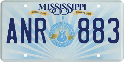 MS license plate ANR883