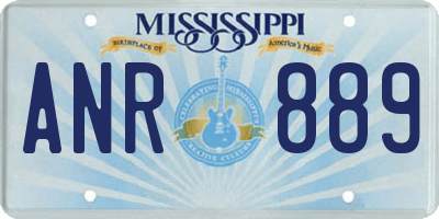 MS license plate ANR889