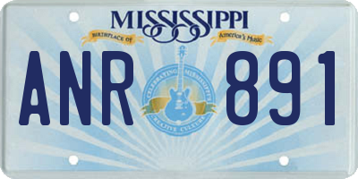 MS license plate ANR891