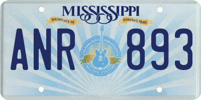 MS license plate ANR893