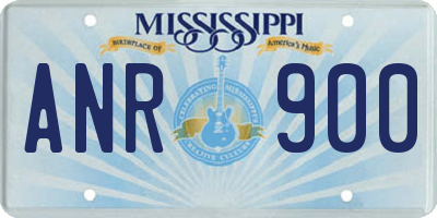 MS license plate ANR900