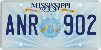 MS license plate ANR902