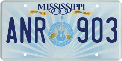 MS license plate ANR903