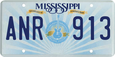 MS license plate ANR913