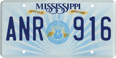 MS license plate ANR916
