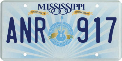 MS license plate ANR917