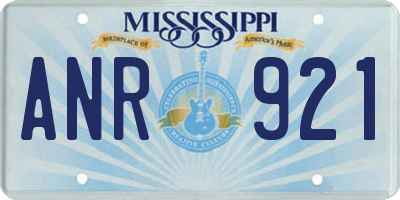 MS license plate ANR921