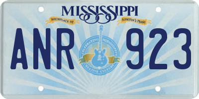 MS license plate ANR923