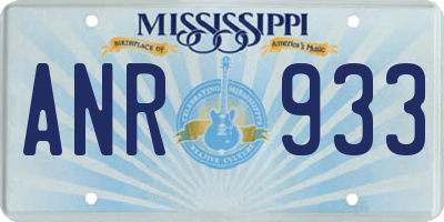 MS license plate ANR933