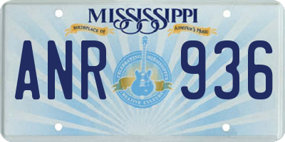 MS license plate ANR936