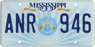 MS license plate ANR946