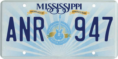 MS license plate ANR947