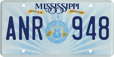 MS license plate ANR948
