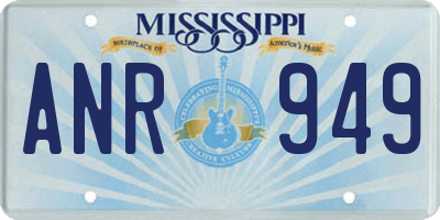 MS license plate ANR949
