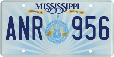 MS license plate ANR956