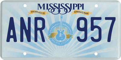 MS license plate ANR957