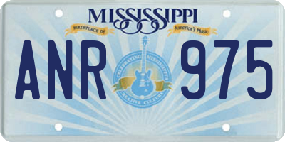 MS license plate ANR975