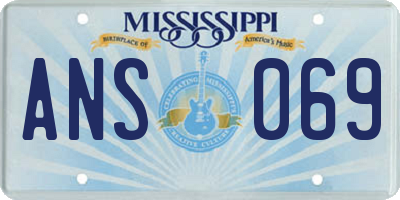 MS license plate ANS069