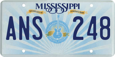MS license plate ANS248