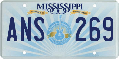 MS license plate ANS269