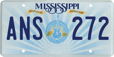 MS license plate ANS272
