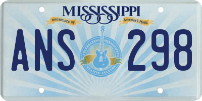 MS license plate ANS298