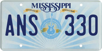 MS license plate ANS330