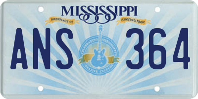 MS license plate ANS364