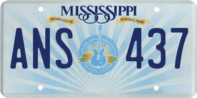 MS license plate ANS437