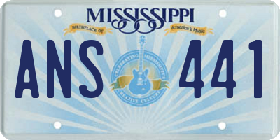 MS license plate ANS441