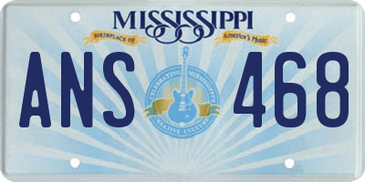 MS license plate ANS468