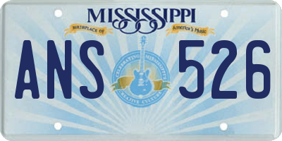 MS license plate ANS526