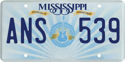 MS license plate ANS539