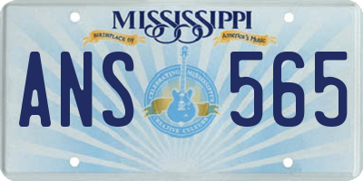 MS license plate ANS565
