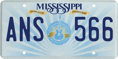 MS license plate ANS566