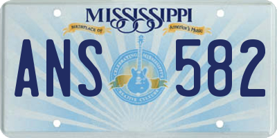 MS license plate ANS582