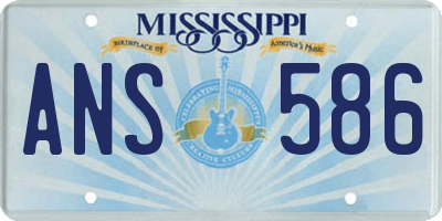 MS license plate ANS586