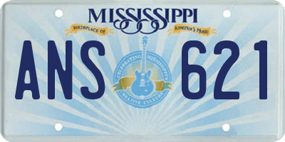 MS license plate ANS621