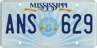 MS license plate ANS629