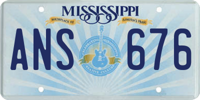 MS license plate ANS676