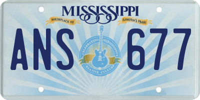 MS license plate ANS677