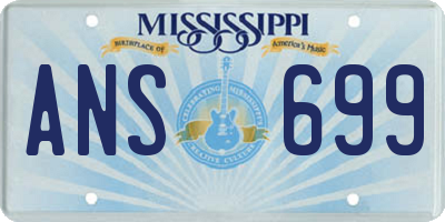 MS license plate ANS699