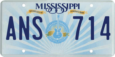 MS license plate ANS714