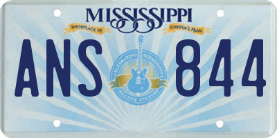 MS license plate ANS844