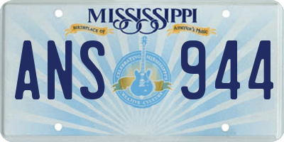 MS license plate ANS944